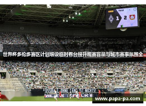 世界杯多伦多赛区计划增设临时看台提升观赛容量与城市赛事氛围全